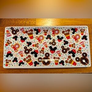 Disney Parks Treats White Rectangular Serving Tray Mickey Mouse Snacks Sprinkles